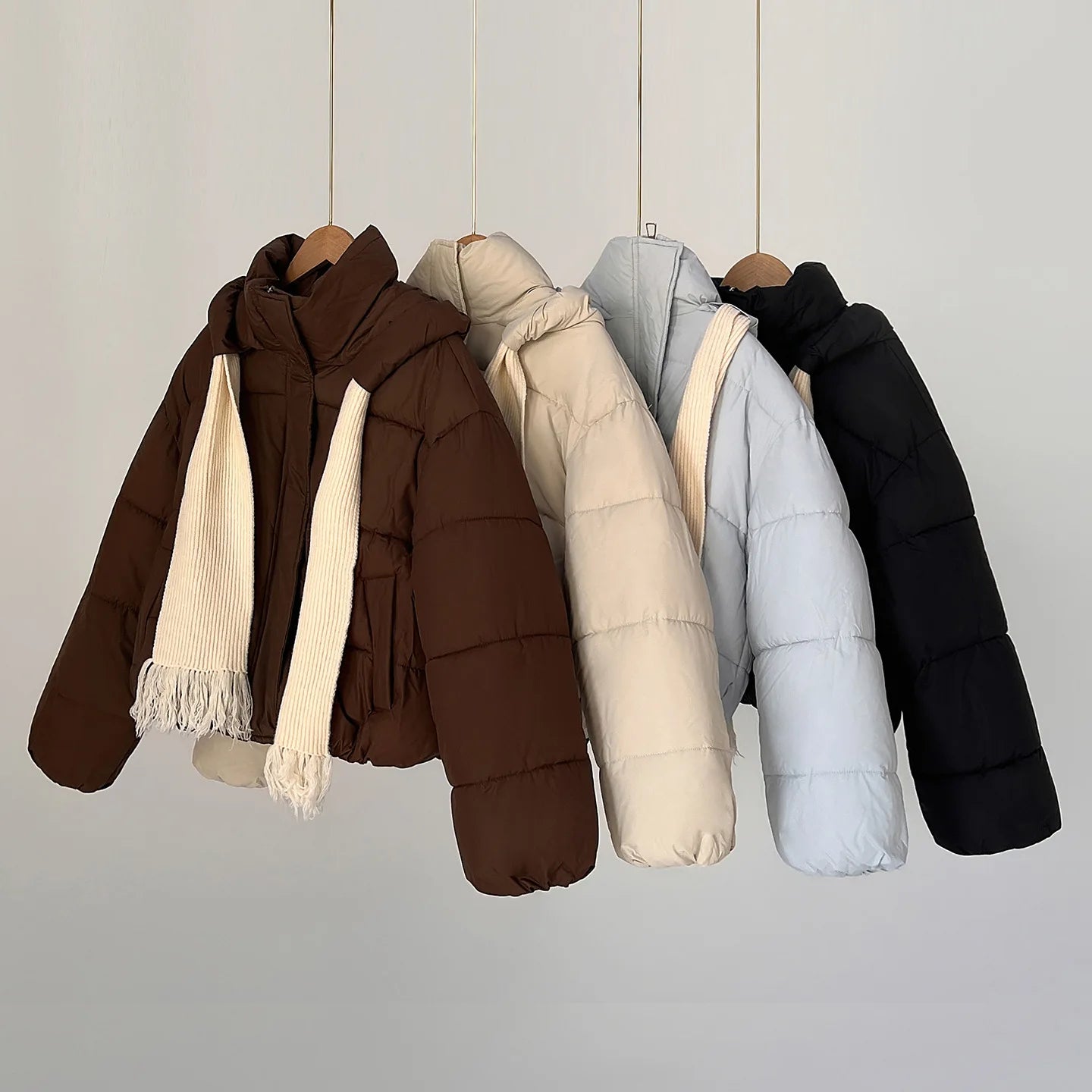 2025 New Korean Winter Women Down Cotton Jacket Coat Short Basic Cotton Padded Outerwear Hooded Female Winter Parkas